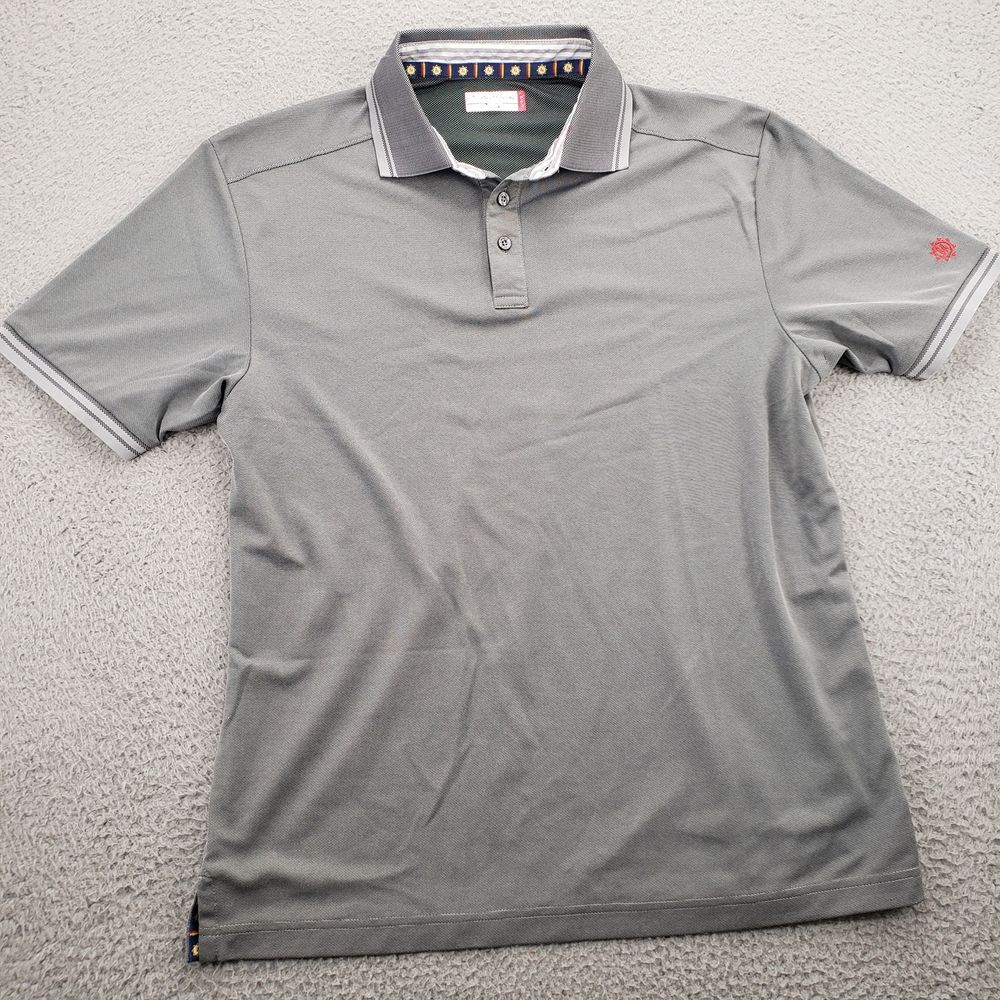 Ben Hogan Shirt Mens Large Gray Polo Golf Short Sleeve Classic Logo Outdoor